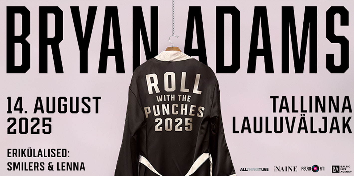 Tilaa Bryan Adams Tallinnassa 14.8.
