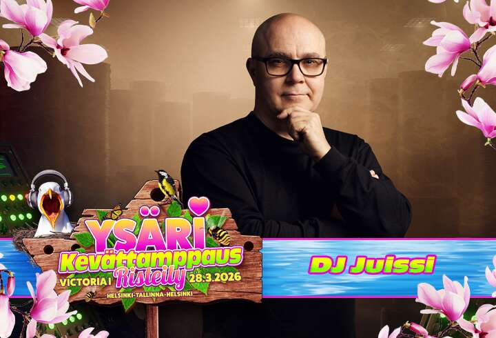 Ysäri Kevättamppaus -risteilyn DJ Juissi.