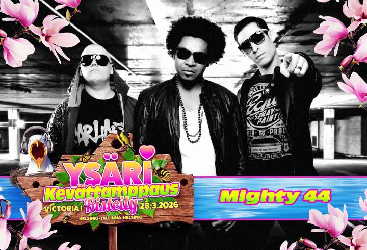 Ysäri Kevättamppaus -risteilyn Mighty 44 esiintyjiä. 