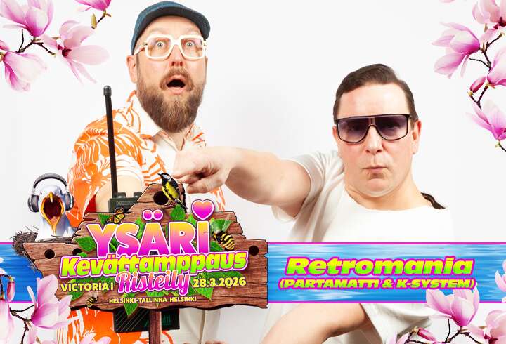 Ysäri Kevättamppaus -risteilyn Partamatti & K-System esiintyjiä.