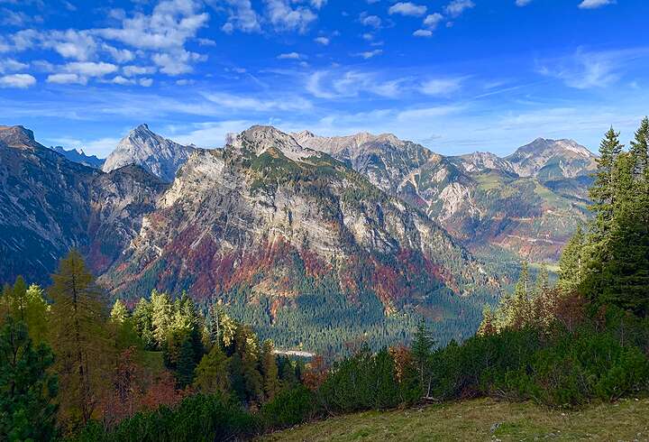 Rofan Spizen Vuoret ylhäältä kuvattuna. 