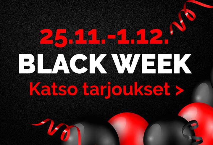 Matkapoikien Black Week tarjoukset.