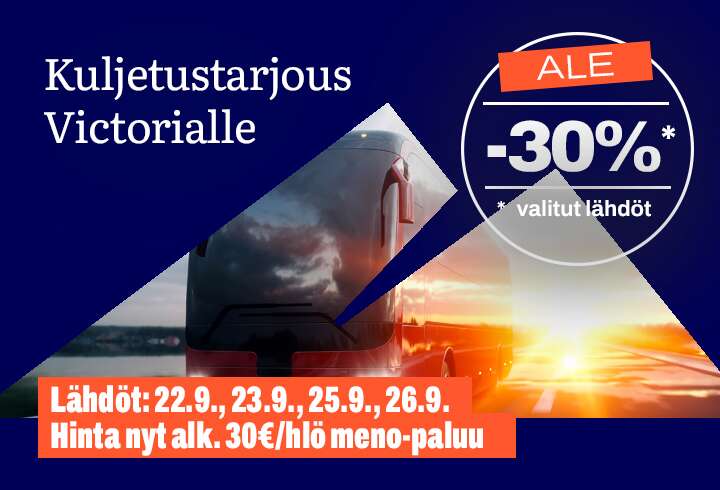 Victoria 22h kuljetustarjous