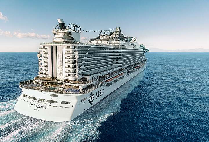 MSC Seaside matkalla Karibialle. 