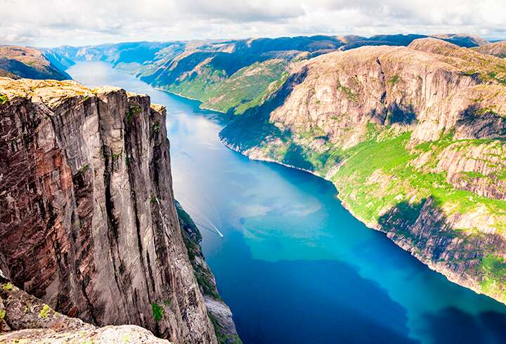 Norjan rannikko maisemat. 