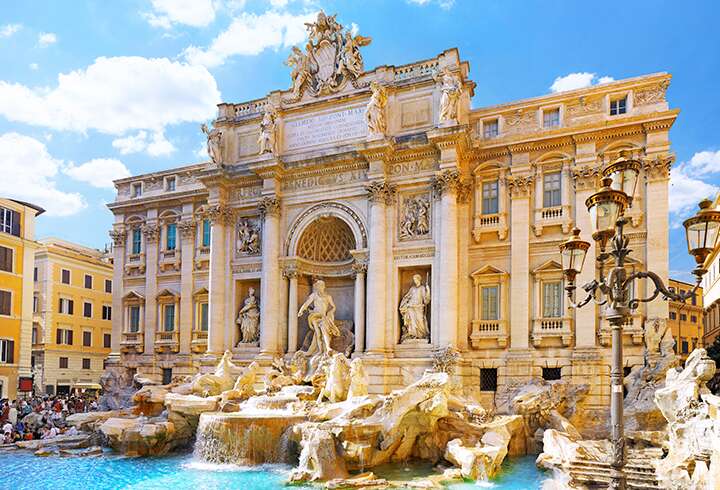 Rooman kuuluisa nähtävyys Italiassa. 