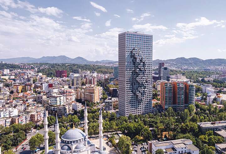 Tiranan kaupunkipanorama