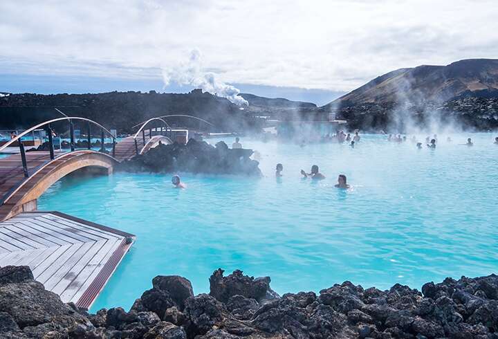 Kuumat lähteet Reykjavikissa. 