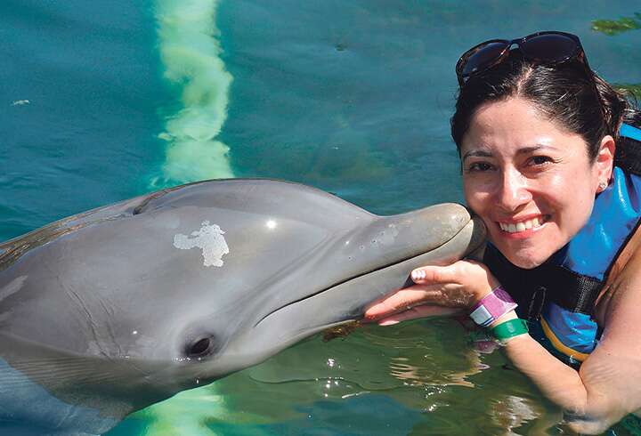 Nainen ja delfiini