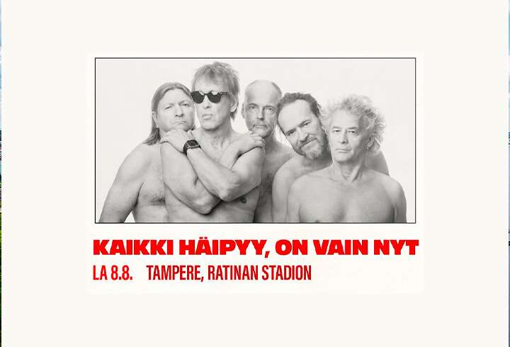 Eppu Normaali Kaikki häipyy, on vain nyt jäähyväiskonsertti 8.8.2026.