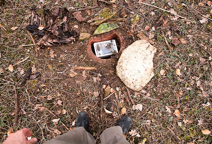 Löydetty geokätkö.