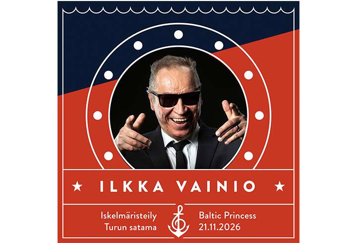 Iskelmäristeilyllä Ilkka Vainio. 