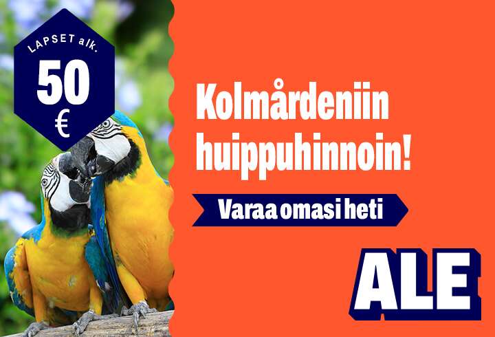 Kesäale - Kolmården perhelomat, maksa lapsesta vain 50€