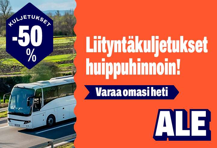 Kesäale - Liityntäkuljetukset Tallinnaan ja Baltiaan -50% alennuksella, hyppää kyytiin!