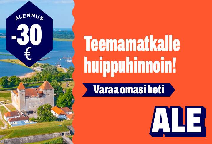 Kesäale - valitut teemamatkat nyt 30€ alennuksella, varaa omasi!