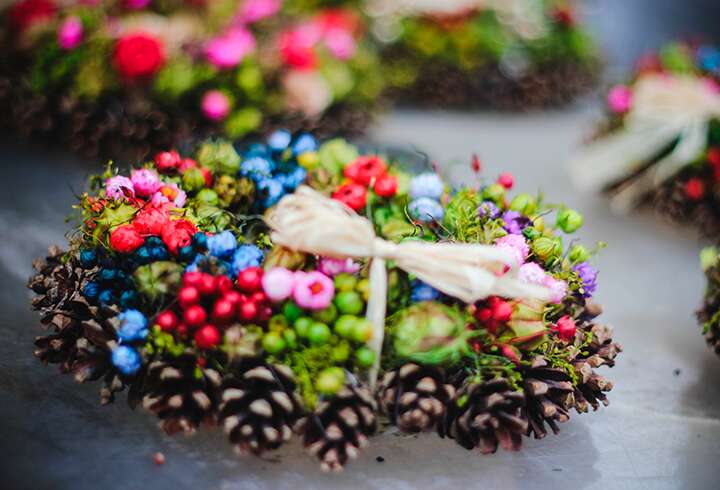 Käsitöitä Krakovan joulutoreilla. 