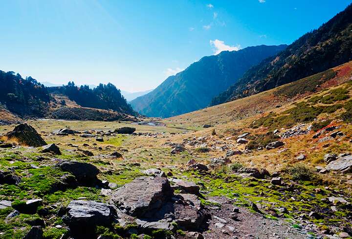 Coma Pedrosan luonnonpuiston maisemat. 