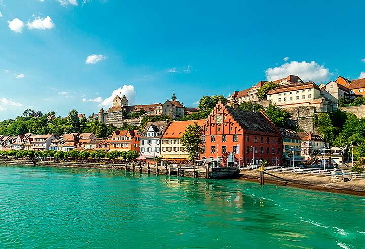 Saksan käsityöläiskaupunki Meersburg.