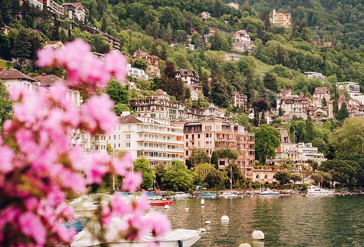 Montreux keväisenä päivänä.