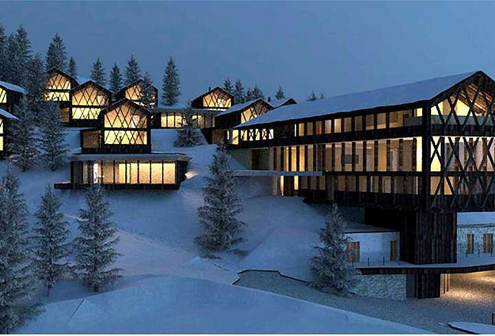 Amus Chalets huvila Milano Cortina talviolympialaisten majoituksena. 