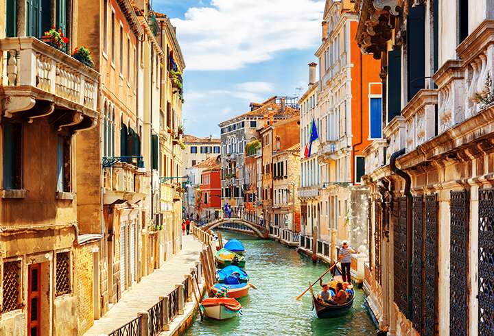 Canal Grande Venetsiassa, Italiassa. 