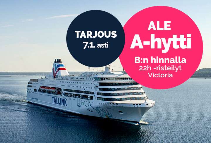 Victoria tarjoukset A-hytti B:n hinnalla 7.1.2026 asti