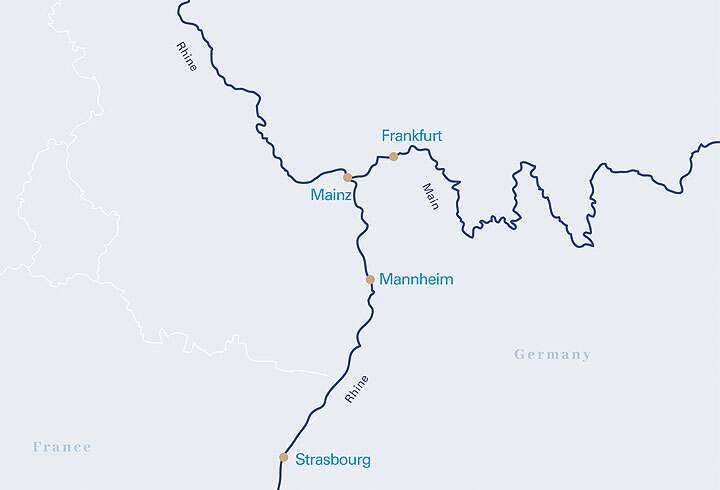 Reinin jouluristeilyn reittikartta. 